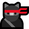 ninja cat 1f431 200d 1f464